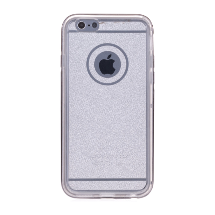 CUSTODIA IN SILICONE CON BORDE METALLICO IP6 PLUS