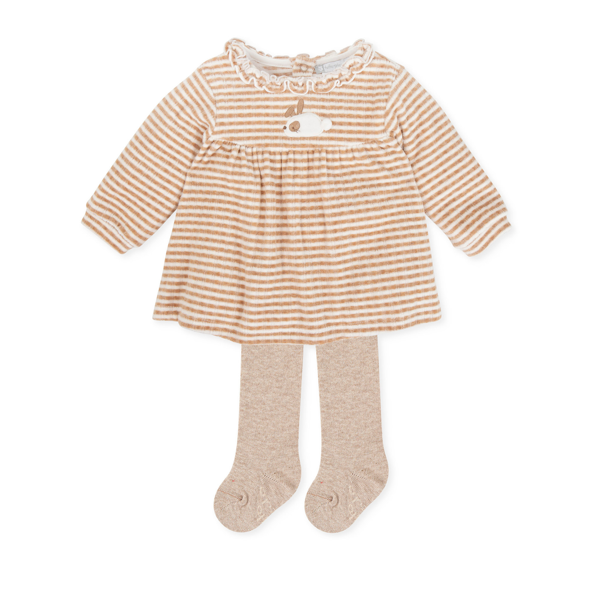 Vestido con leotardos - Canela