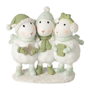 J-Line Mouton hiver Pierre - blanc/vert