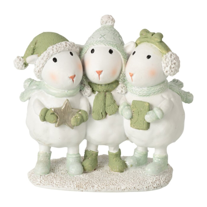 J-Line Mouton hiver Pierre - blanc/vert