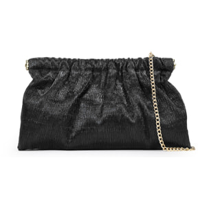 Bolso de fiesta negro con boquilla