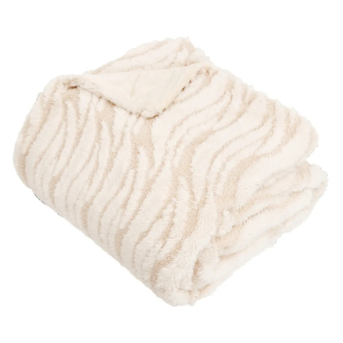 Plaid Boucly 180x230cm vagues beige