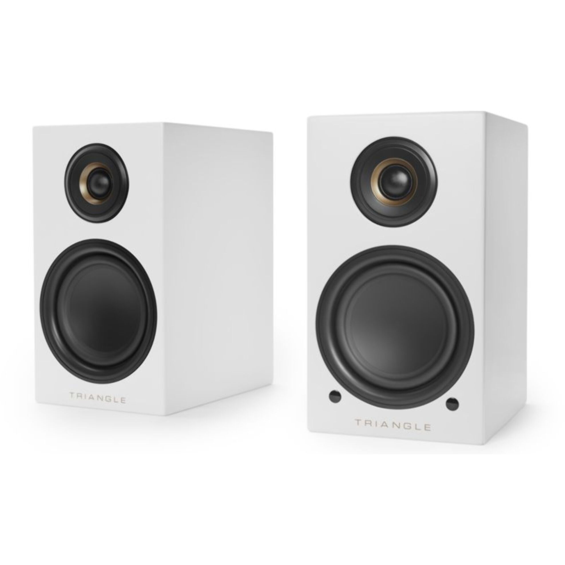 Enceinte bibliothèque active TRIANGLE LN01A ELARA BLANC MAT X2