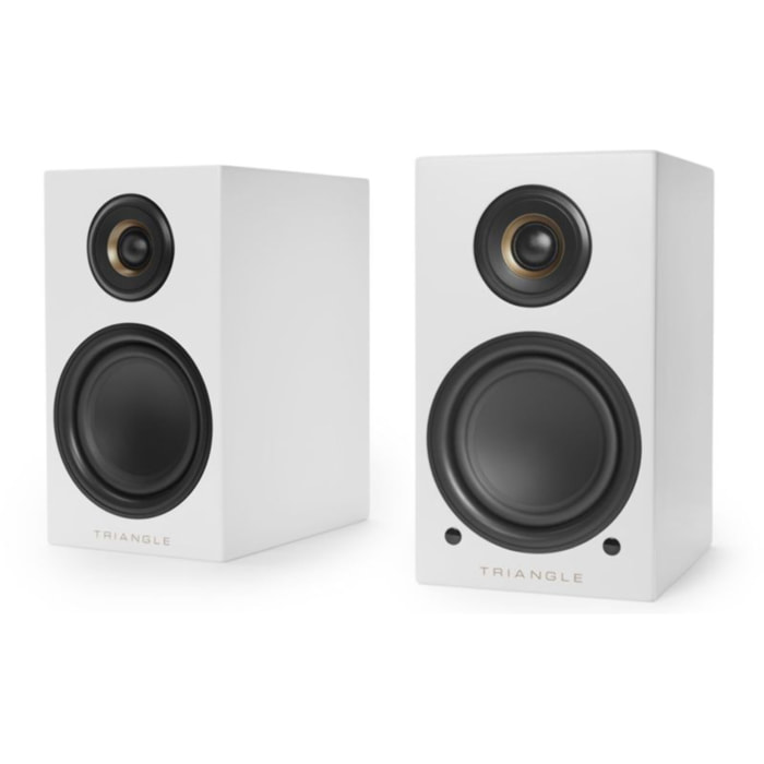 Enceinte bibliothèque active TRIANGLE LN01A ELARA BLANC MAT X2