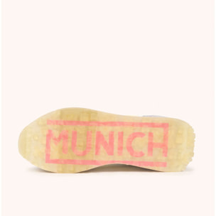 Zapatilla Deportiva Casual en Blanco y Crema con Detalles Amarillos MUNICH NEXT WMN 20