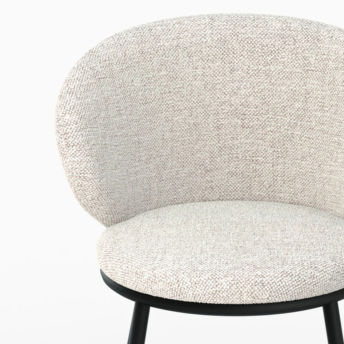 Chaise en tissu beige - Angèle