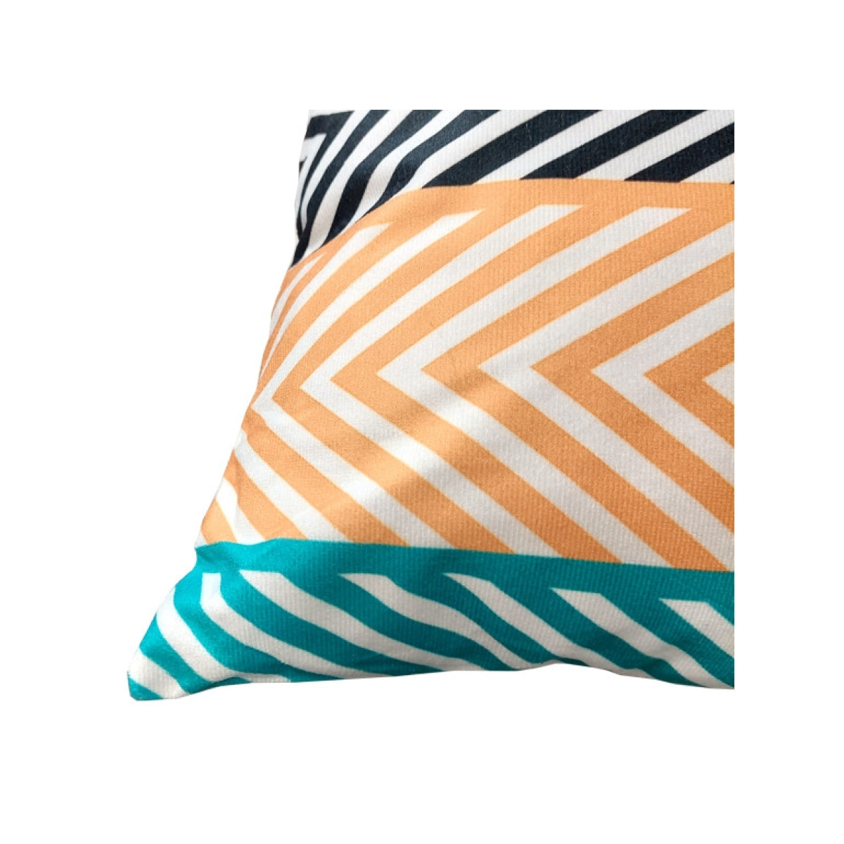 Coussin carré 45 x 45 cm motif zig zag coloré déhoussable - ZIGI