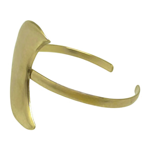 Conjunto Noche clara dorado chapado latón. Pulsera luna latón y anillo chapado dorado. Diseño único Gloria Mago