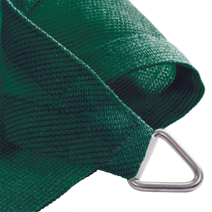 Vela ombreggiante rettangolare 400x600 cm. Vela ombreggiante da esterno in polietilene ad alta densità 185 gr/mq con orli rinforzati verde