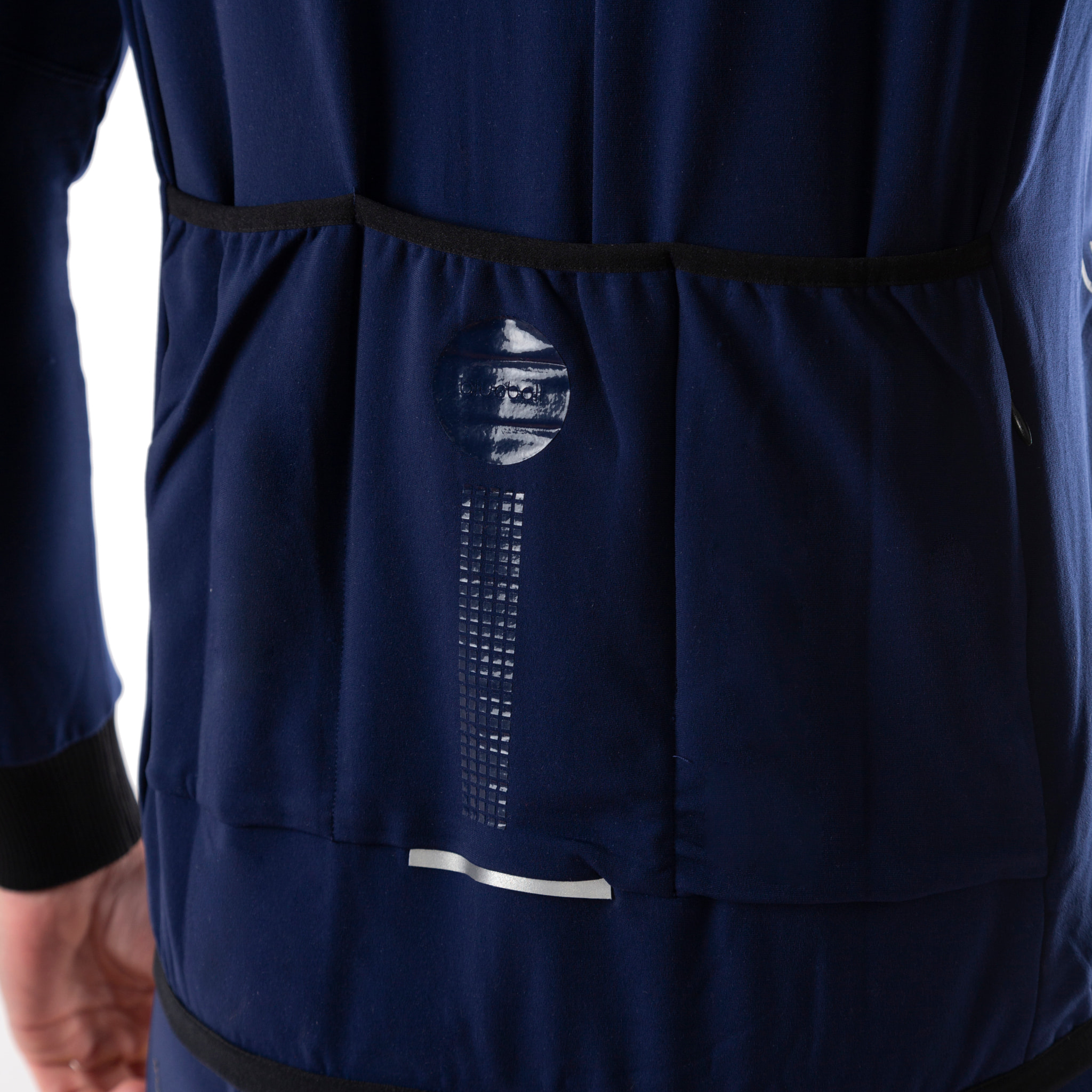 Chaqueta ciclista hombre manga larga azul marino