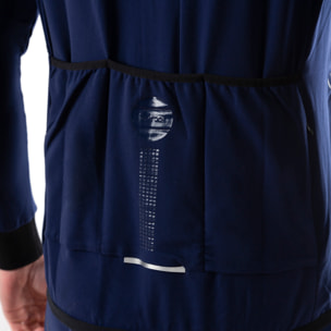 Chaqueta ciclista hombre manga larga azul marino