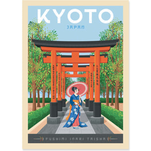Affiche - Kyoto - Olahoop Travel Posters