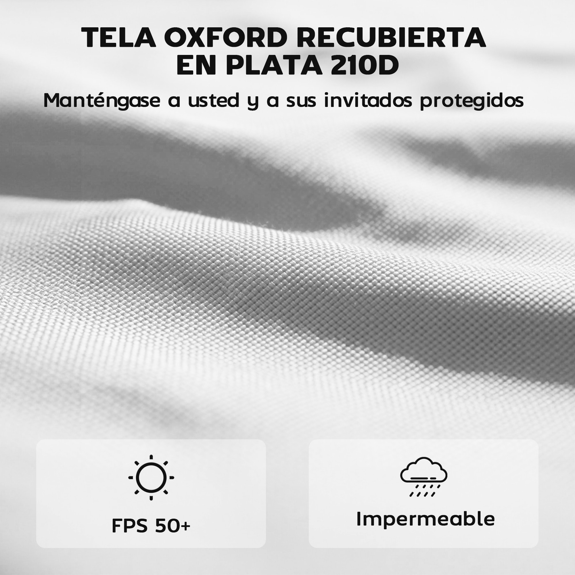 3 Paredes Laterales para Carpas de 3x3 m, Paredes Laterales de Repuesto para Cenador de Tela Oxford 210D con Cremallera, para Fiestas, 300x200 cm, Blanco