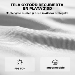 3 Paredes Laterales para Carpas de 3x3 m, Paredes Laterales de Repuesto para Cenador de Tela Oxford 210D con Cremallera, para Fiestas, 300x200 cm, Blanco