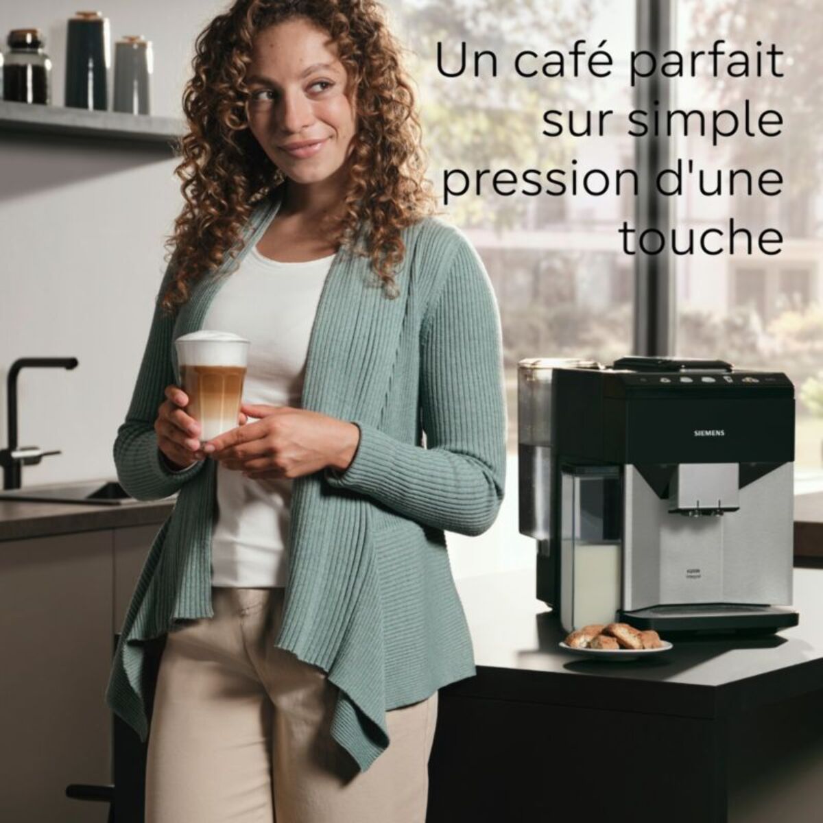 Expresso Broyeur SIEMENS EQ500 integral Inox/Noir lustré TQ515R03