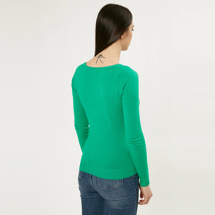 PULLOVER BASIC CON SCOLLO A V