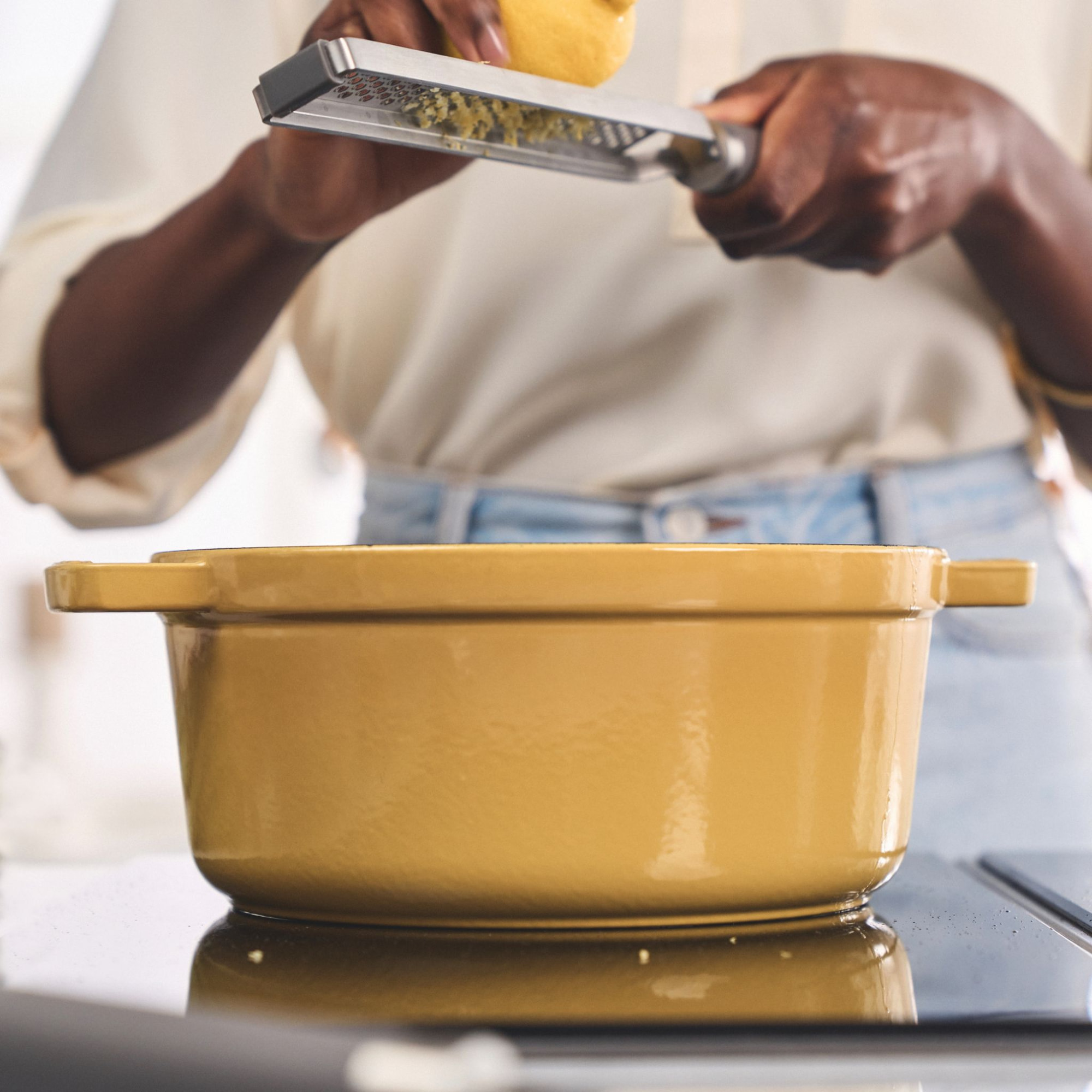Cocotte 28 cm, Rond(e), Citron, Fonte