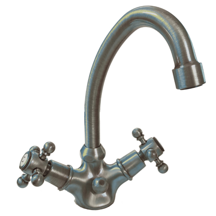 Mélangeur lavabo bec bas mobile PAINI Tiffany Gris Acier