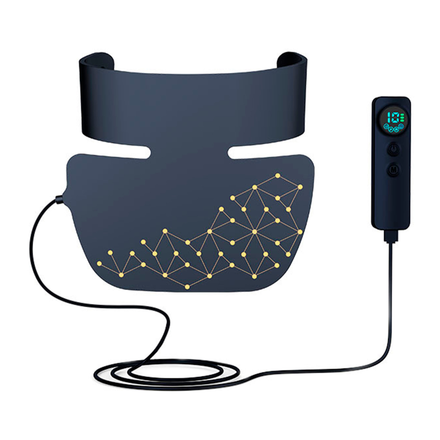 Maschera per il collo per trattamento con luce LED con 4 colori e luce infrarossa.