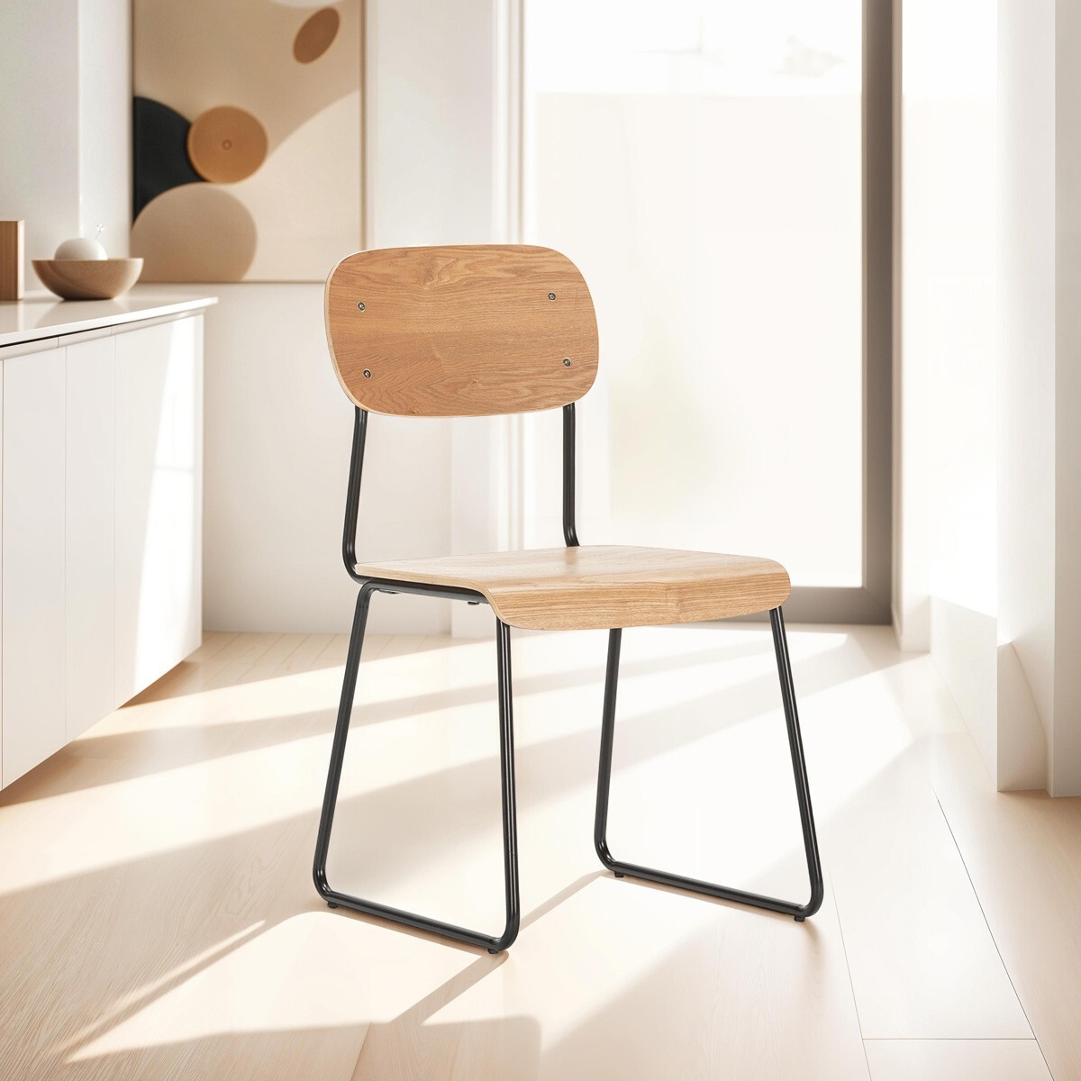 Lot de 2 chaises effet bois - EKEN
