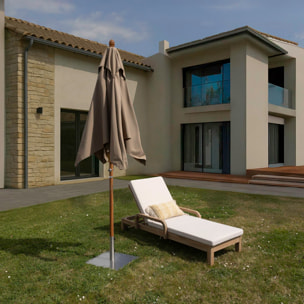 Parasol en aluminium et toile taupe 200cm COMETE