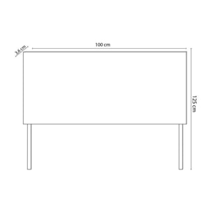 Cabecero individual Industrial Roble boreal – Negro