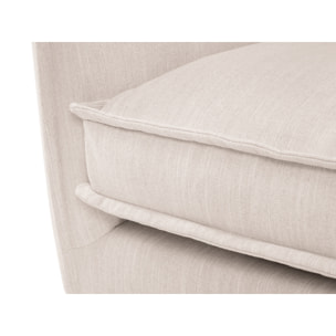 Canapé d'angle droit "Provence" 4 places en tissu structurel beige clair