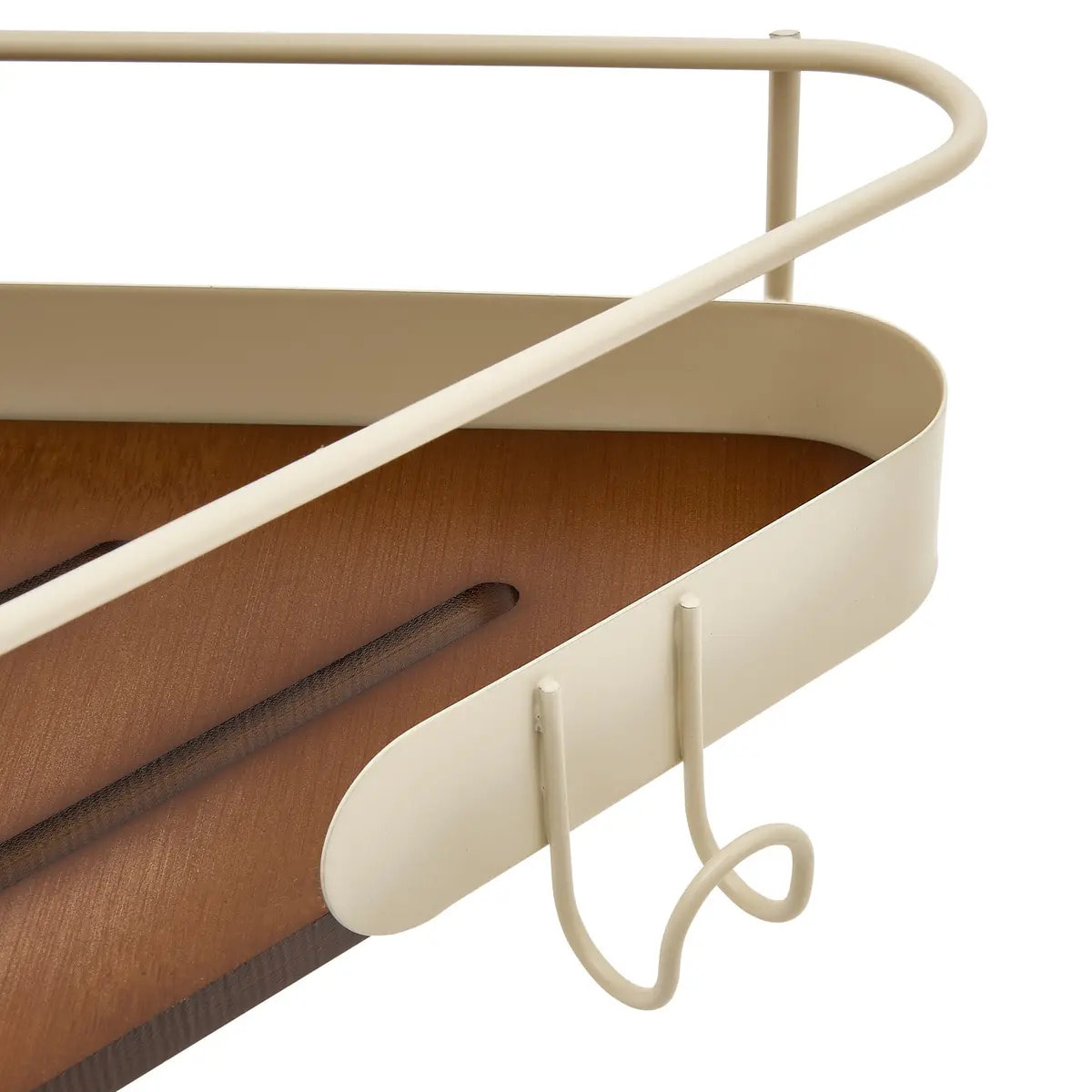 Étagère de douche télescopique Argileo angle 4 niveaux beige