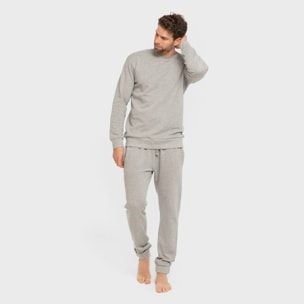 Pantalón largo básico deportivo gris claro