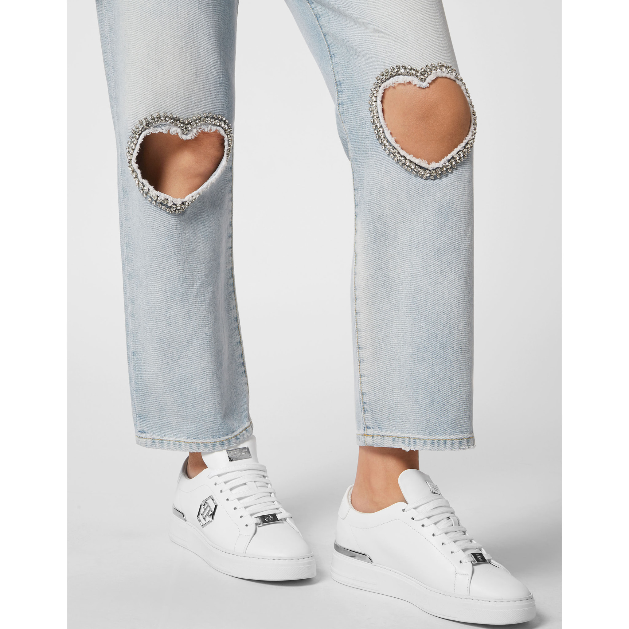 PHILIPP PLEIN Pantalones vaqueros Loose Fit HEART