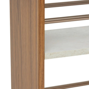 Desserte 4 niveaux Come L15cm marron