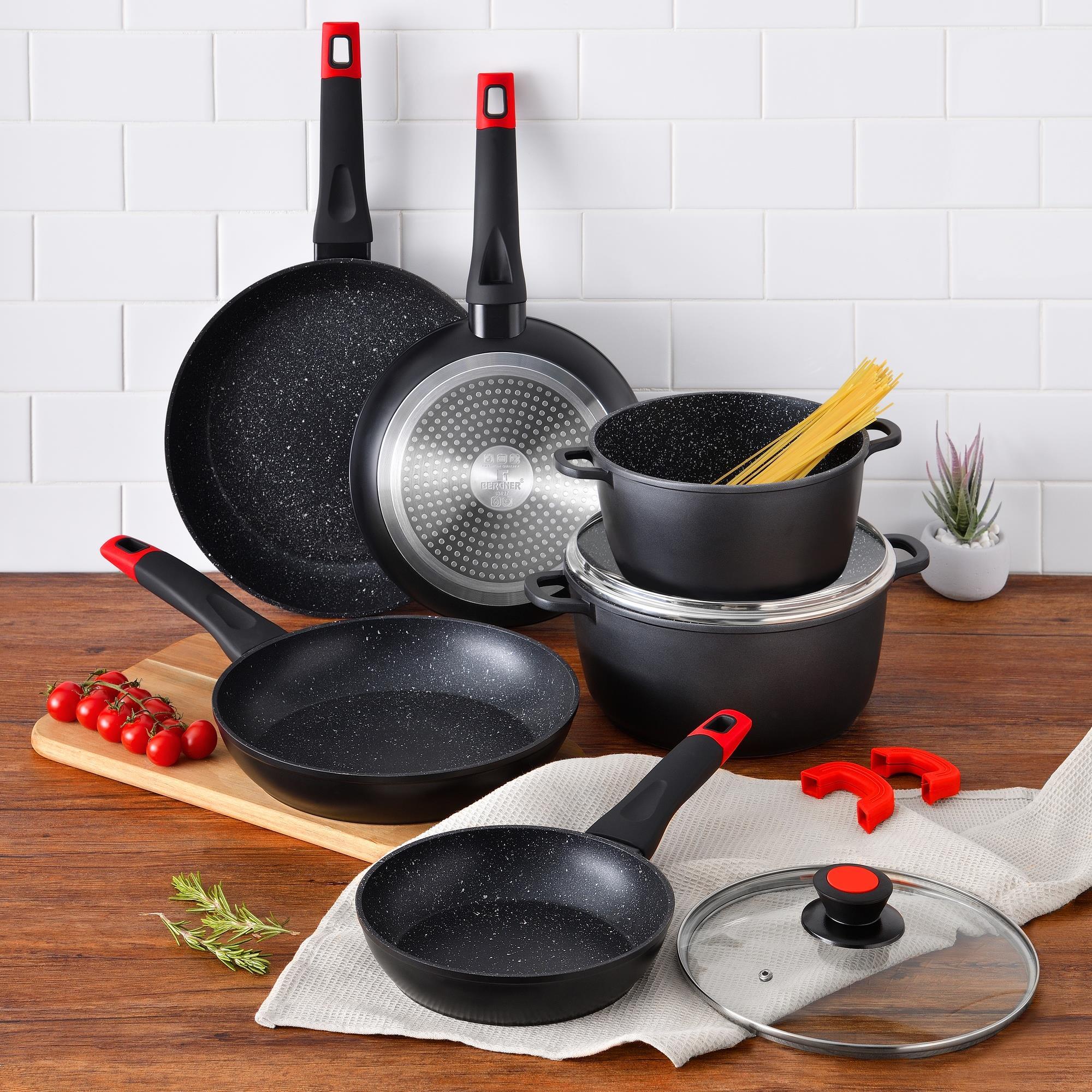 Cacerola Ø20x9cm con tapa en Aluminio fundido CHROMA Bergner