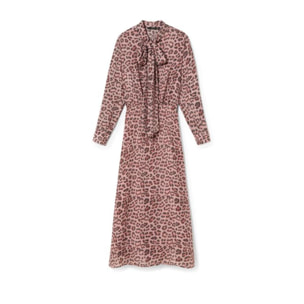 Vestito animalier con fiocco
