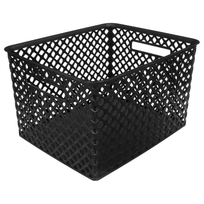Panier en plastique 19L "Folk" noir