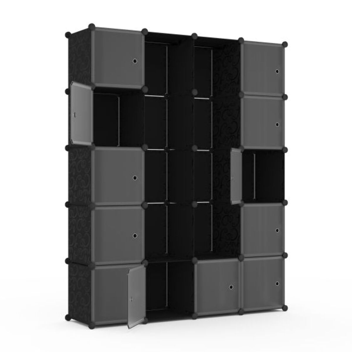 Armoires de rangement cubes - Noir