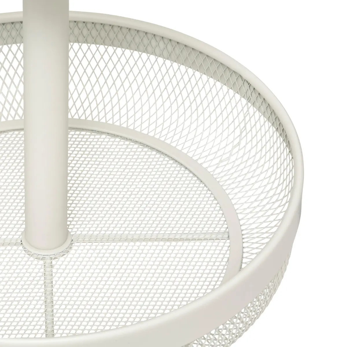 Corbeille "Mayaj" 2 niveaux en métal beige