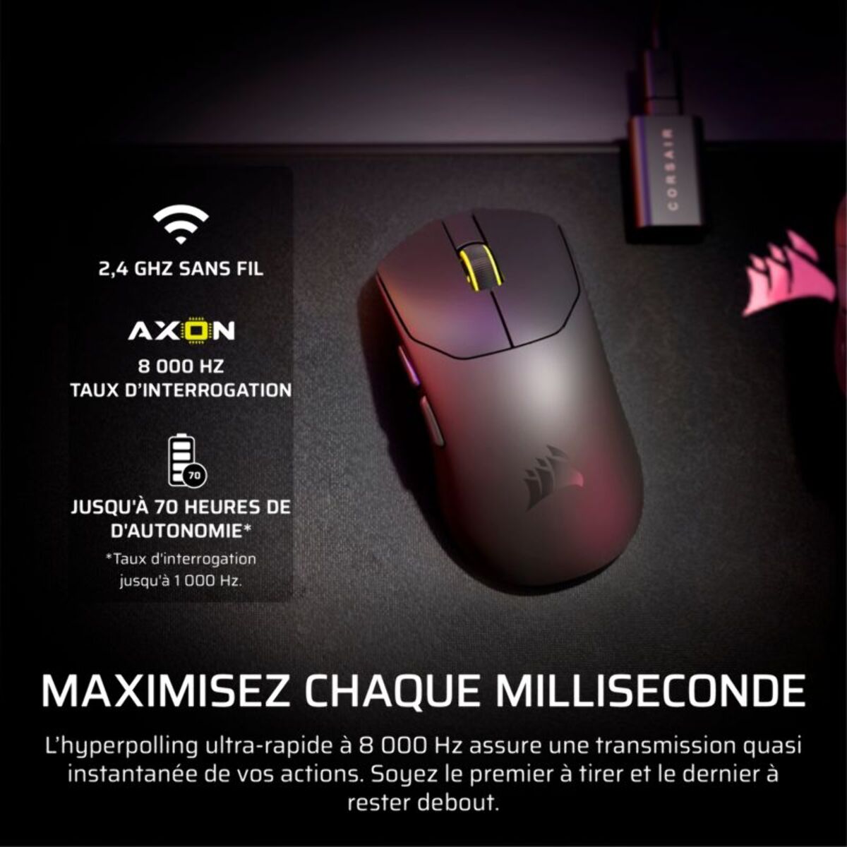 Souris Gamer Sans Fil CORSAIR SABRE v2 PRO ultralight wireless