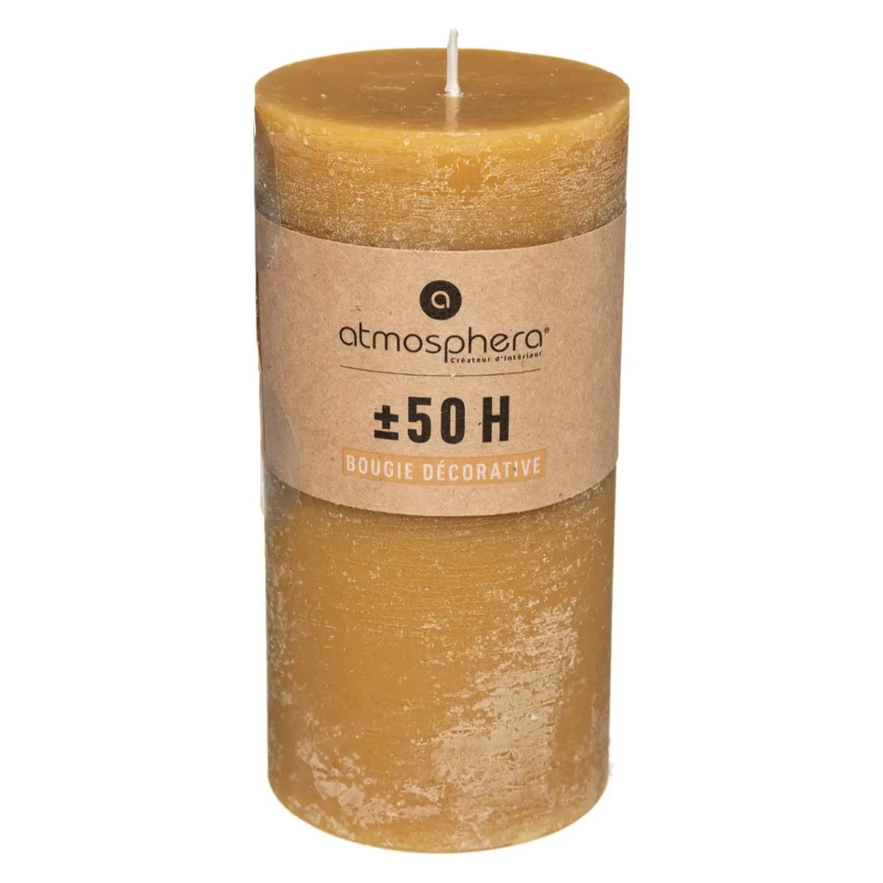 Bougie rustique jaune 445g