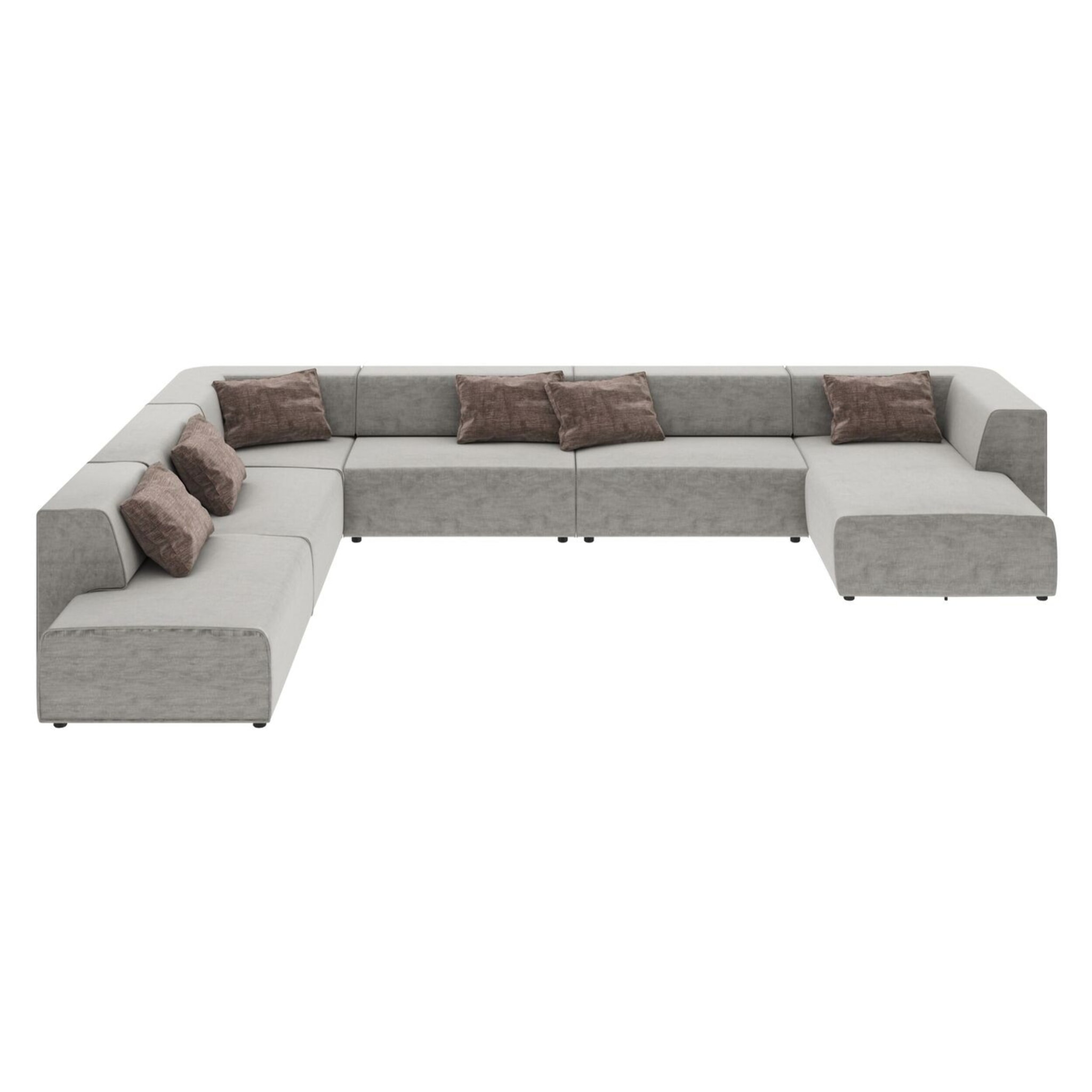 Canapé 2 angles Infinity gris XXL 6 assises Kare Design