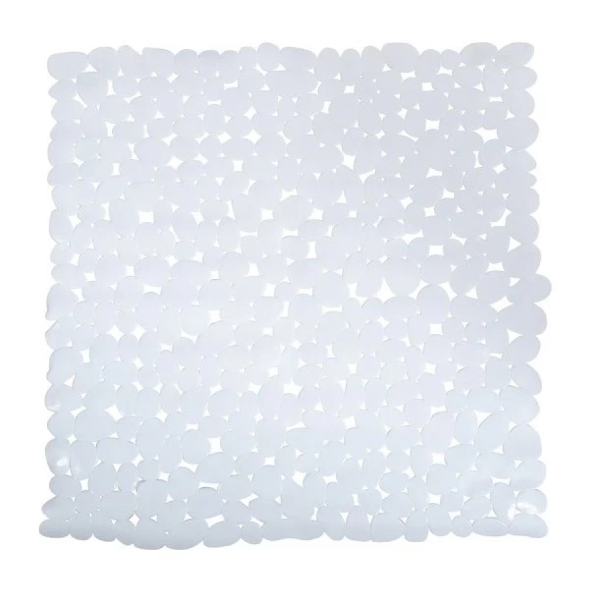 Tapis Fond de douche PVC GALETS 53x53cm Blanc MSV