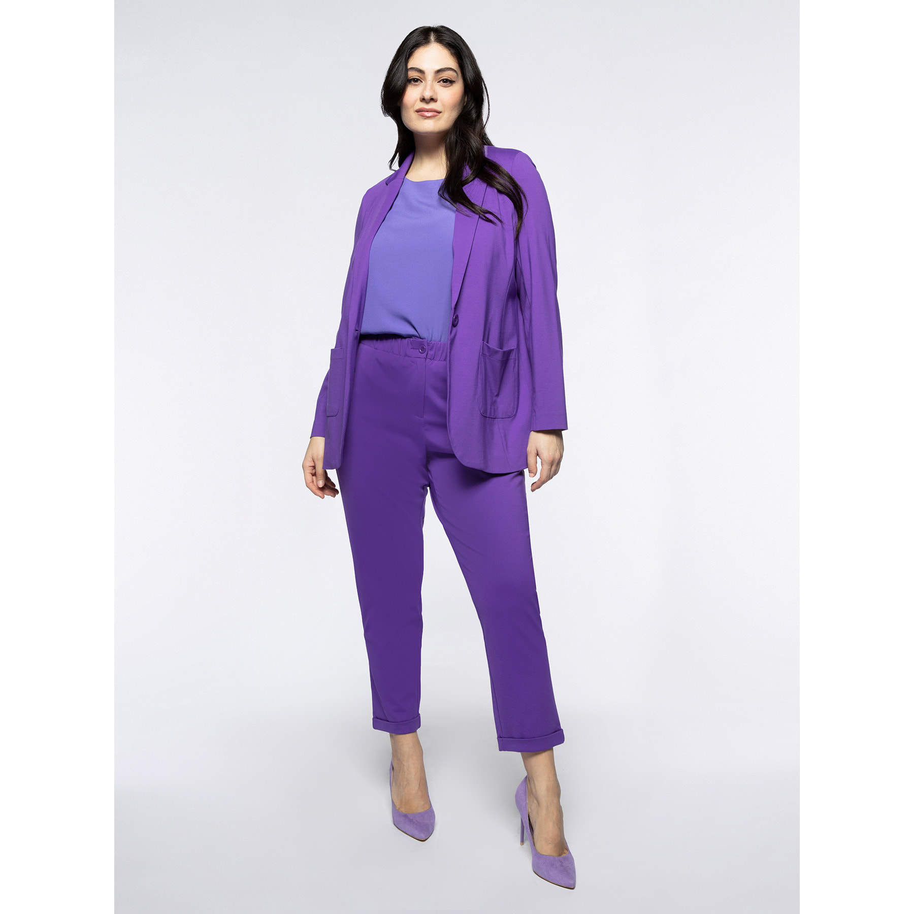 Fiorella Rubino - Pantalones de viscosa ECOVERO™ - Violeta