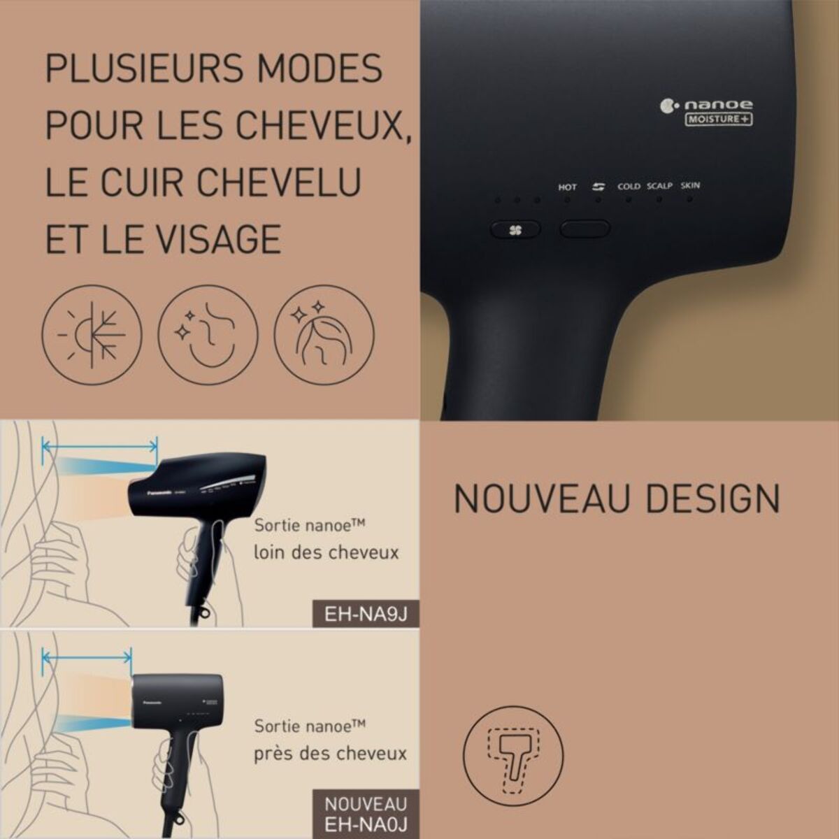 Sèche cheveux PANASONIC EH-NA0J-PACK