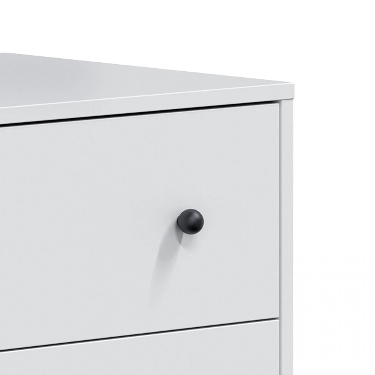 Cómoda Iconic Blanco Artik (Blanco Mate) - Negro