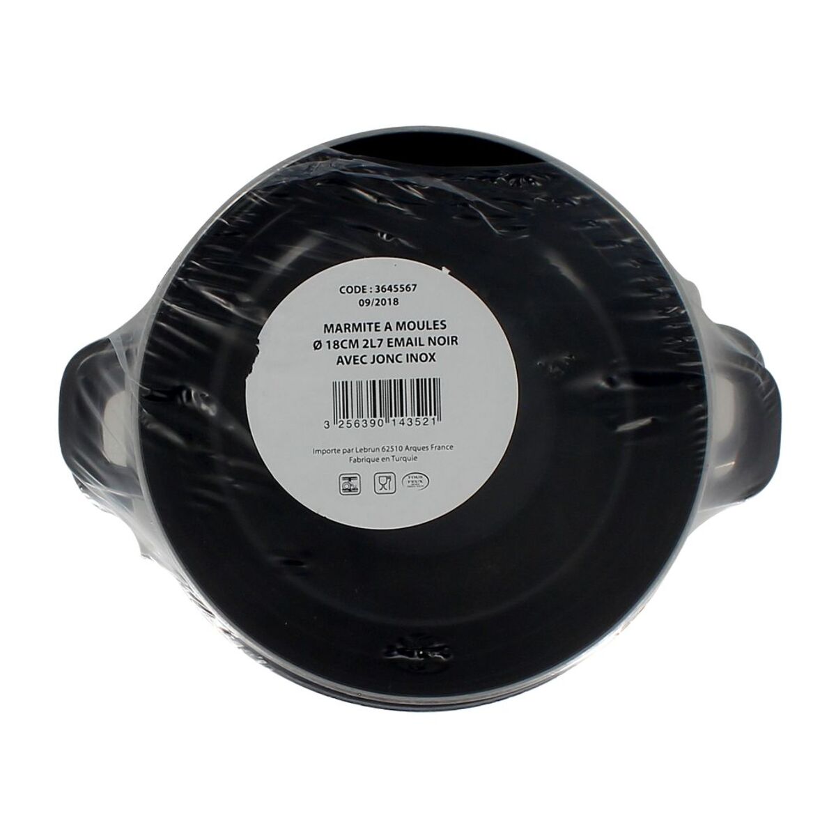 Marmite à moules noire 18cm