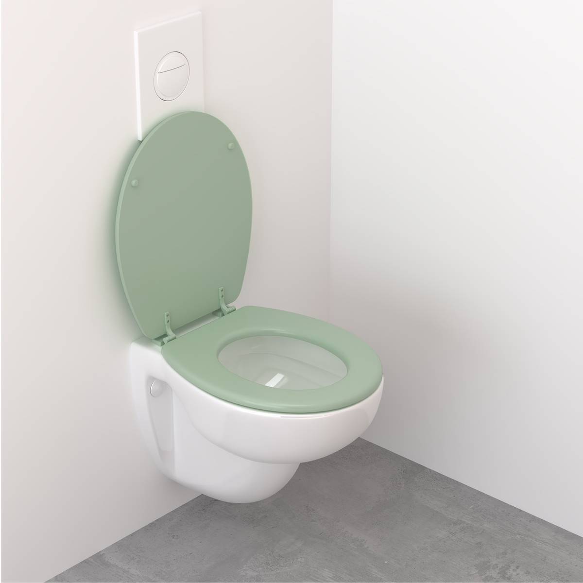 Abattant WC Colorama 36x48cm vert céladon