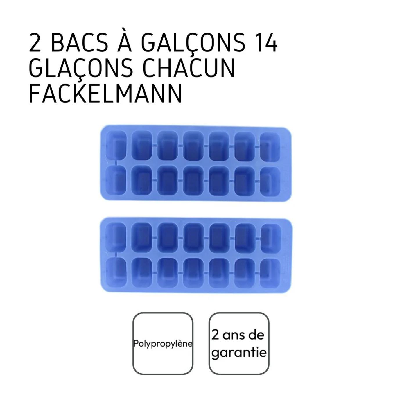 Lot de 2 Bac à glaçons 14 glaçons Fackelmann Bar Concept