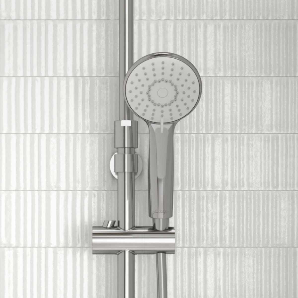 Mitigeur baignoire Aimé + pommeau de douche Juliette + flexible de douche métal + colonnettes Idro'Flex
