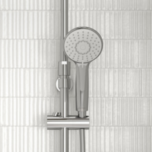 Mitigeur baignoire Aimé + pommeau de douche Juliette + flexible de douche métal + colonnettes Idro'Flex
