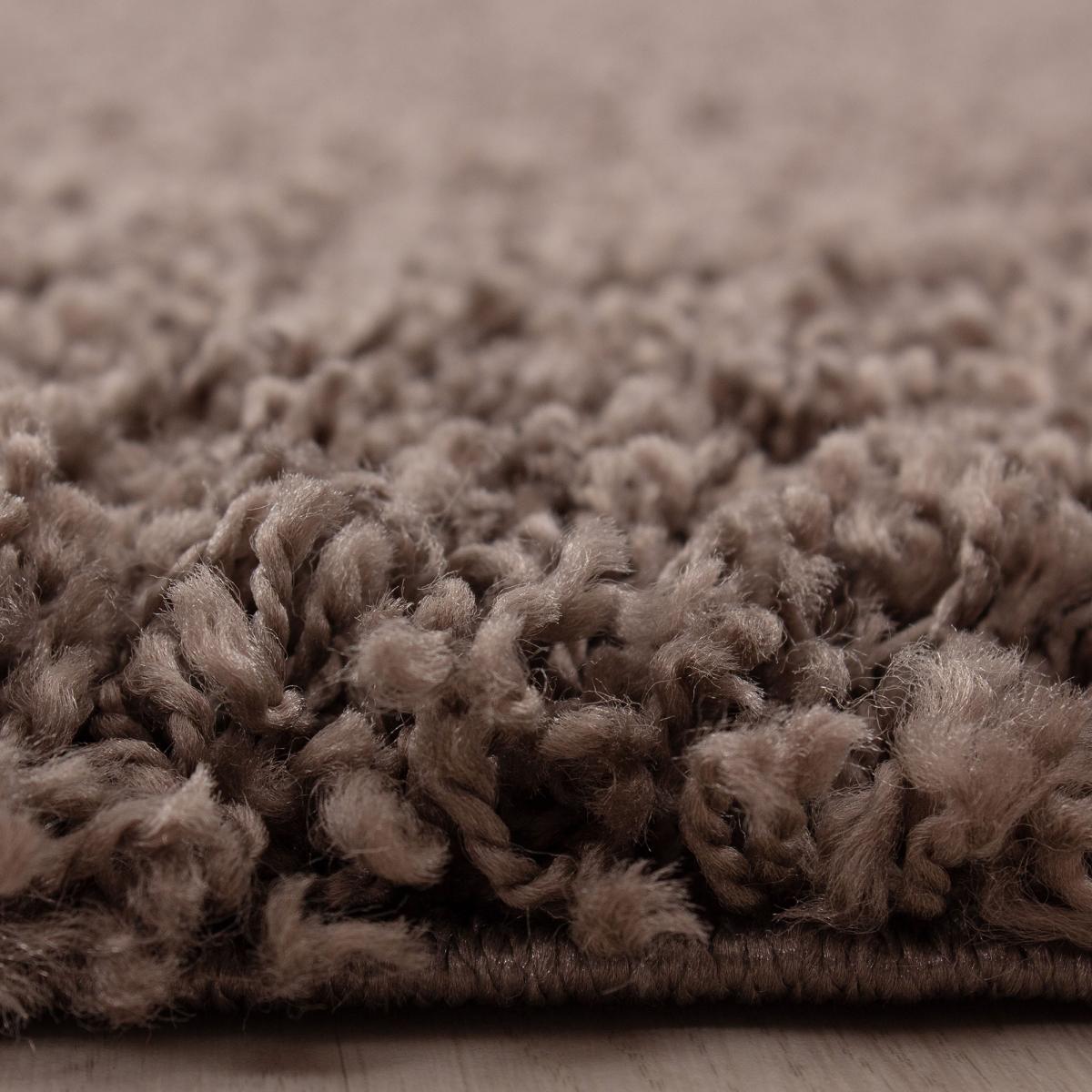 Tapis poils longs shaggy tissé motif uni ZASIVE
