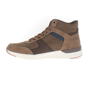 Armata di Mare Scarpe Uomo Sneakers Alte Casual Stringate con Soletta Rimovibile in Memory Foam AMU W23L448 Brown